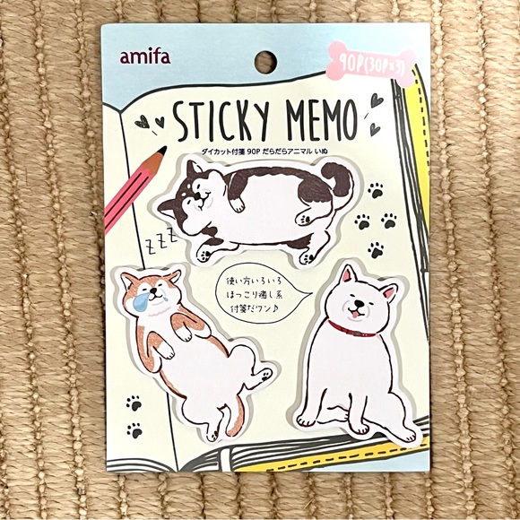 π·οΈ kawaii sleepy dog sticky note set - Picture 2 of 12